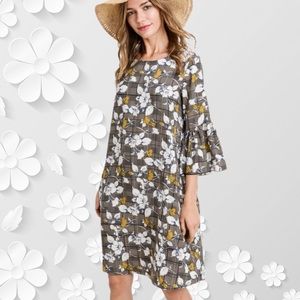 NEW Les Amis Shift Dress with Ruffle Sleeves